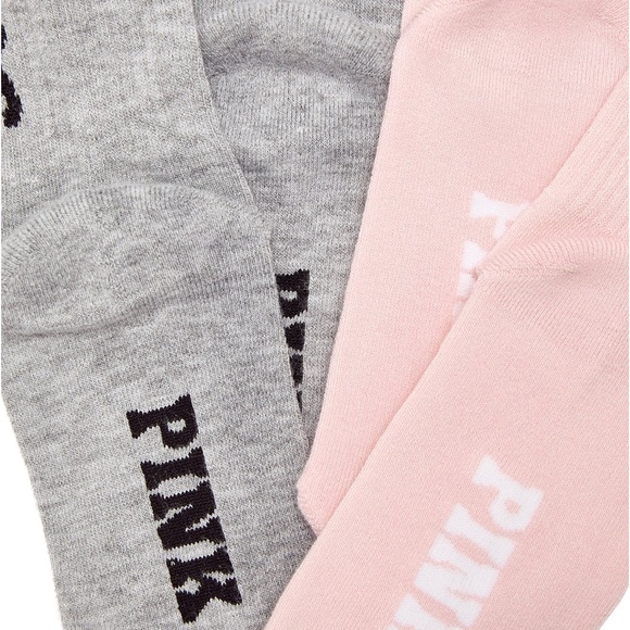 PINK Victoria's Secret Gray and Pink Socks Set - Picture 2 of 4